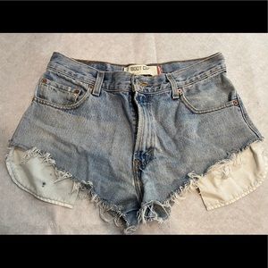 UO Vintage Wash Levi CutOff Cheeky Denim Shorts